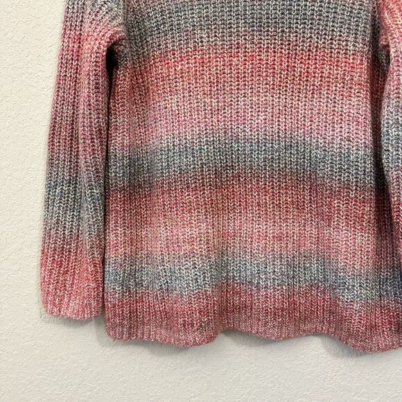 J. JILL Striped Chunky Knit Crew Neck Pullover Sweater Bohemian in Multi - Picture 4 of 10
